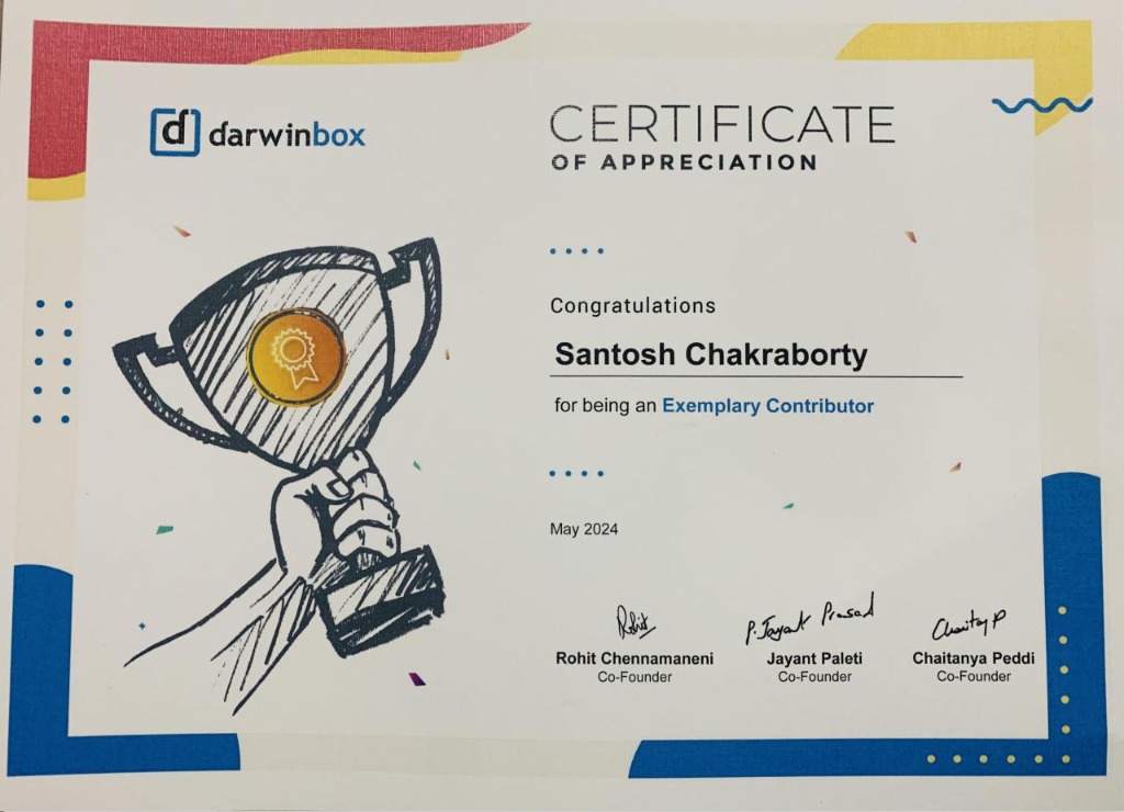 Certificate of Appreciation - Darwinbox