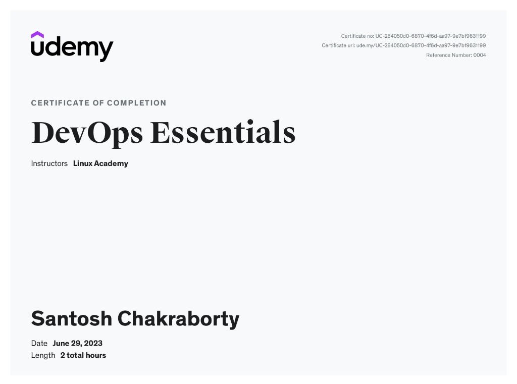 DevOps Essentials Certificate